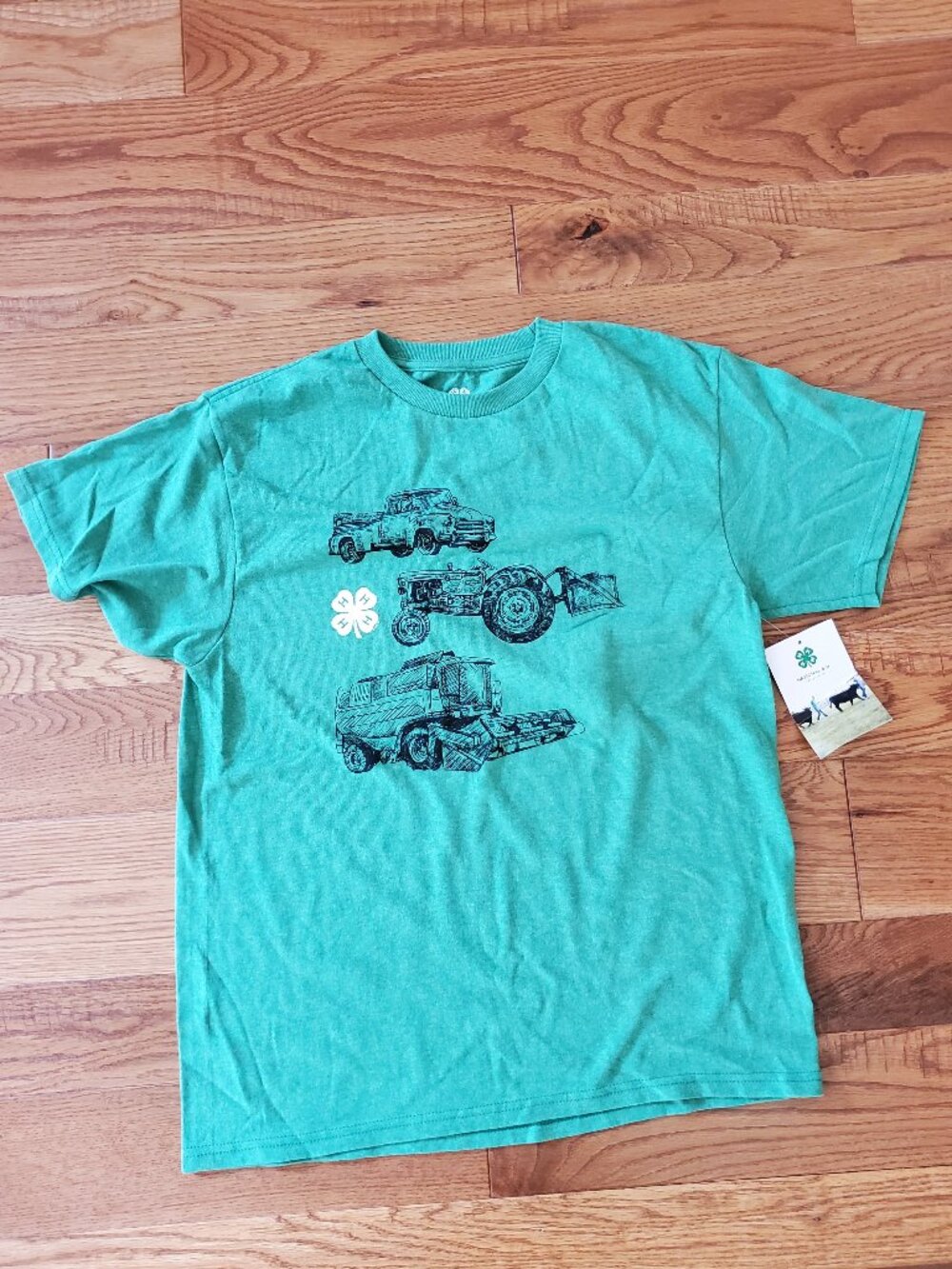 2 for $15 |National 4-H Council Youth X-Large Short Sleeved Farm Equipment Shirt